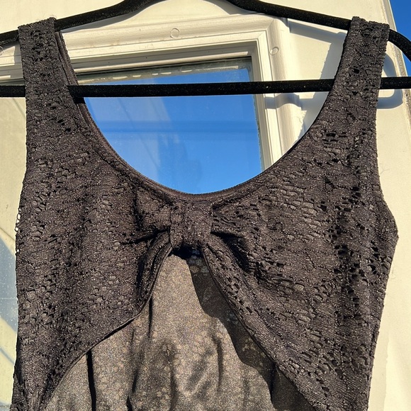 Black Lace A Line Dress - Picture 10 of 12